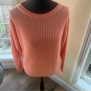 Vintage Checkmate Peach Women's Shaker Sweater